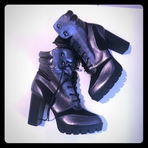 MARYPAZ fashion boots with block heel Sz 39